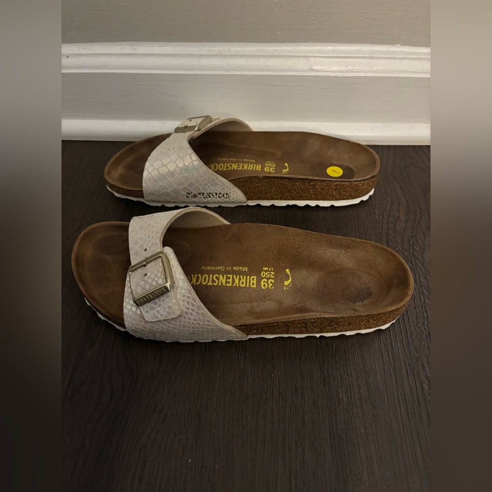 Birkenstock Madrid Microfiber Shiny Python Eggshe… - image 4